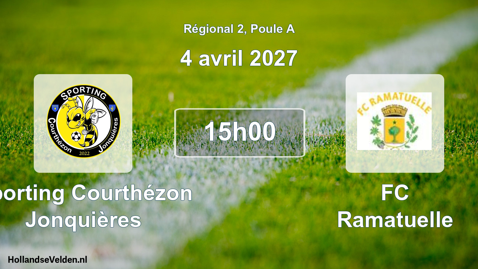 Match programmé: Sporting Courthézon Jonquières - FC Ramatuelle (4 avril 2027)