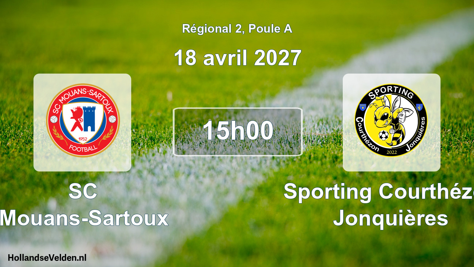 Match programmé: SC Mouans-Sartoux - Sporting Courthézon Jonquières (18 avril 2027)