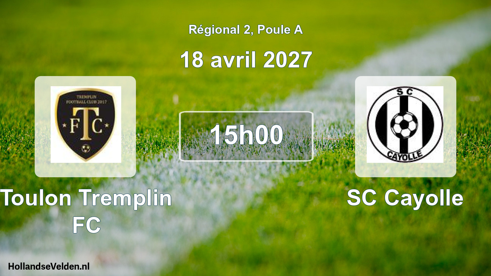 Match programmé: Toulon Tremplin FC - SC Cayolle (18 avril 2027)