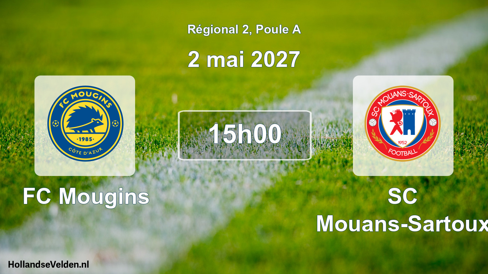 Match programmé: FC Mougins - SC Mouans-Sartoux (2 mai 2027)