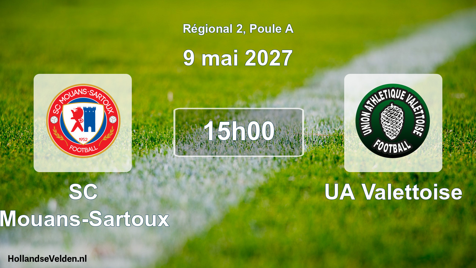 Match programmé: SC Mouans-Sartoux - UA Valettoise (9 mai 2027)
