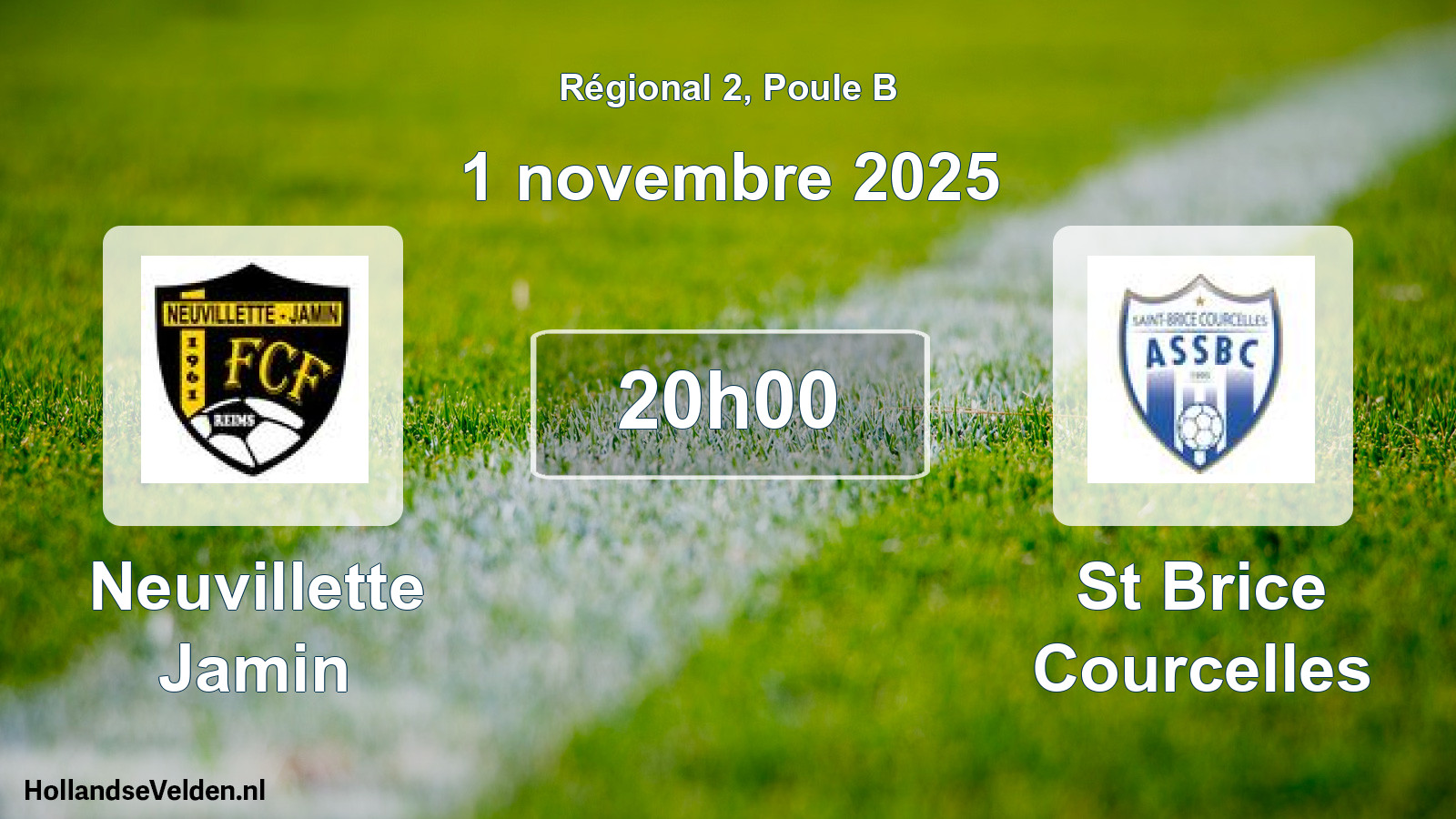 Geplande wedstrijd: Neuvillette Jamin - St Brice Courcelles (1 november 2025)