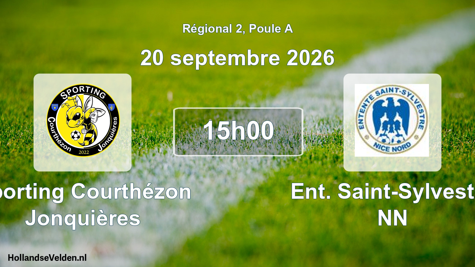 Scheduled Match: Sporting Courthézon Jonquières - Ent. Saint-Sylvestre NN (20 September 2026)