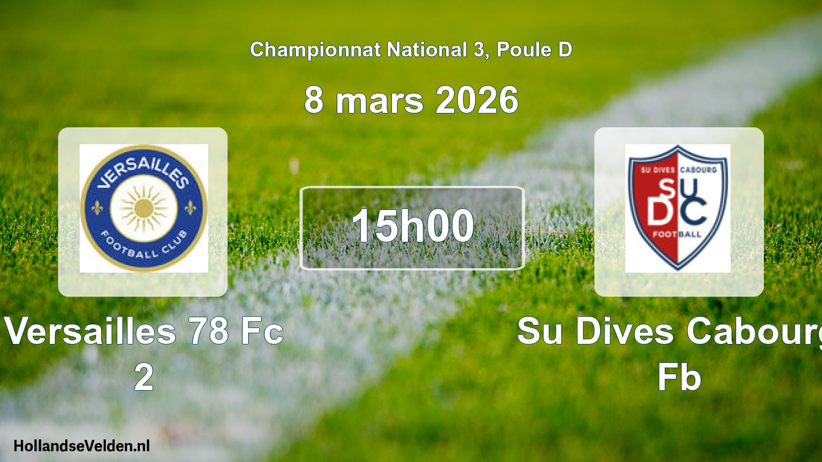 Geplande wedstrijd: Versailles 78 Fc 2 - Su Dives Cabourg Fb (8 maart 2026)