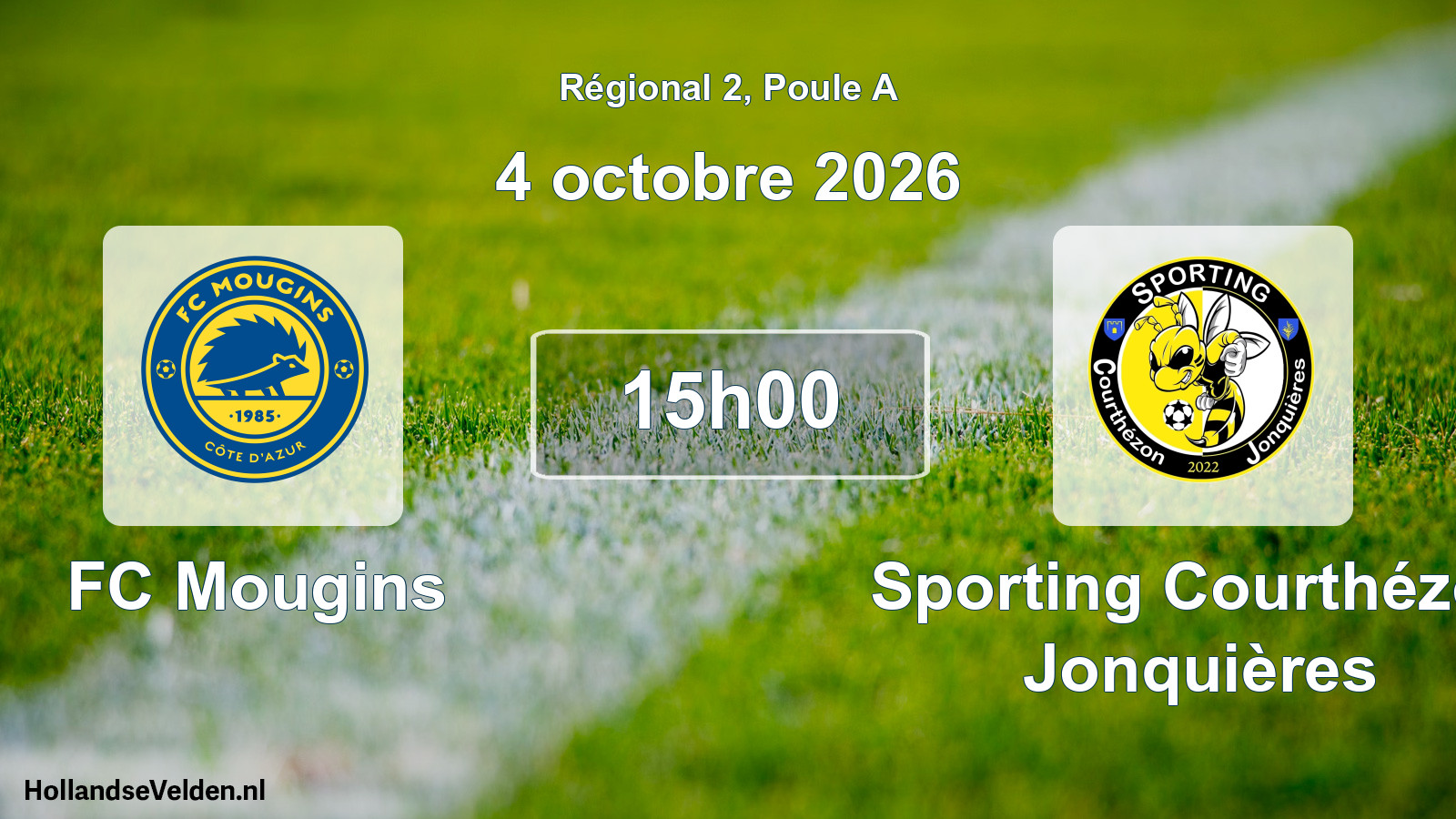 Scheduled Match: FC Mougins - Sporting Courthézon Jonquières (4 October 2026)