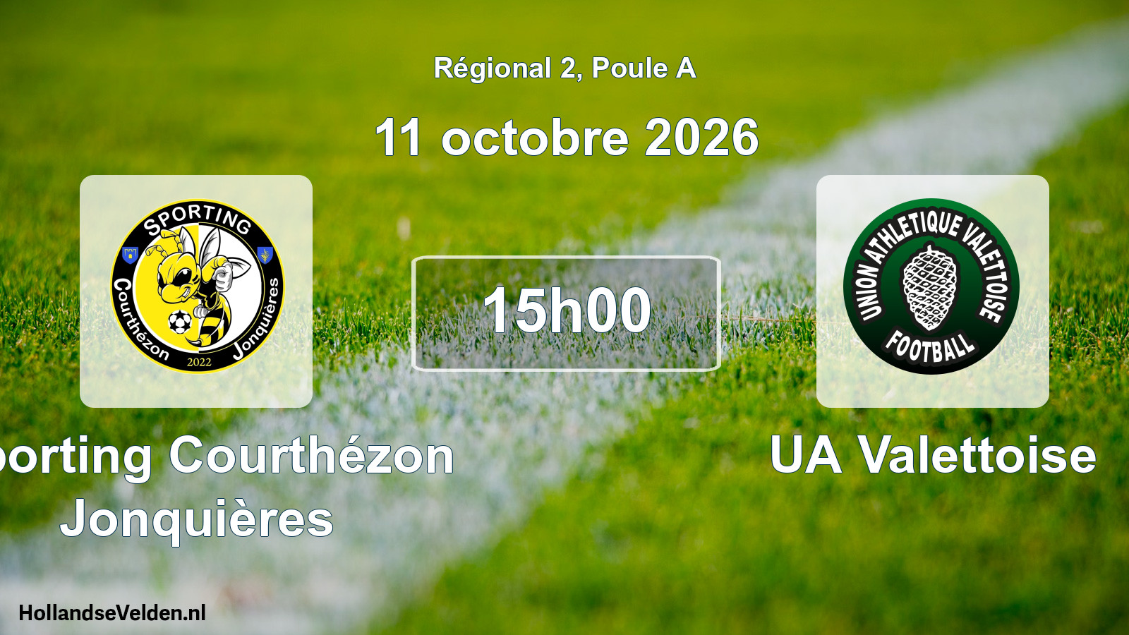 Scheduled Match: Sporting Courthézon Jonquières - UA Valettoise (11 October 2026)