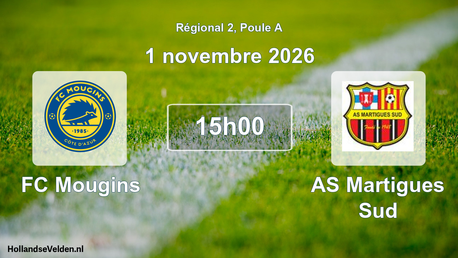 Scheduled Match: FC Mougins - AS Martigues Sud (1 November 2026)