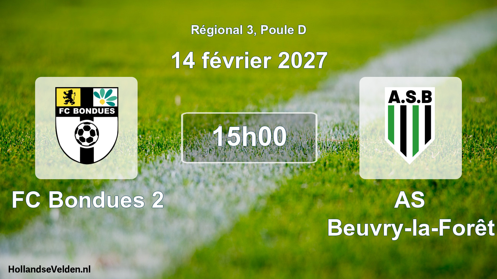 Scheduled Match: FC Bondues 2 - AS Beuvry-la-Forêt (14 February 2027)