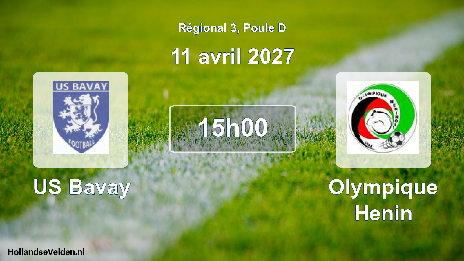 Scheduled Match: US Bavay - Olympique Henin (11 April 2027)