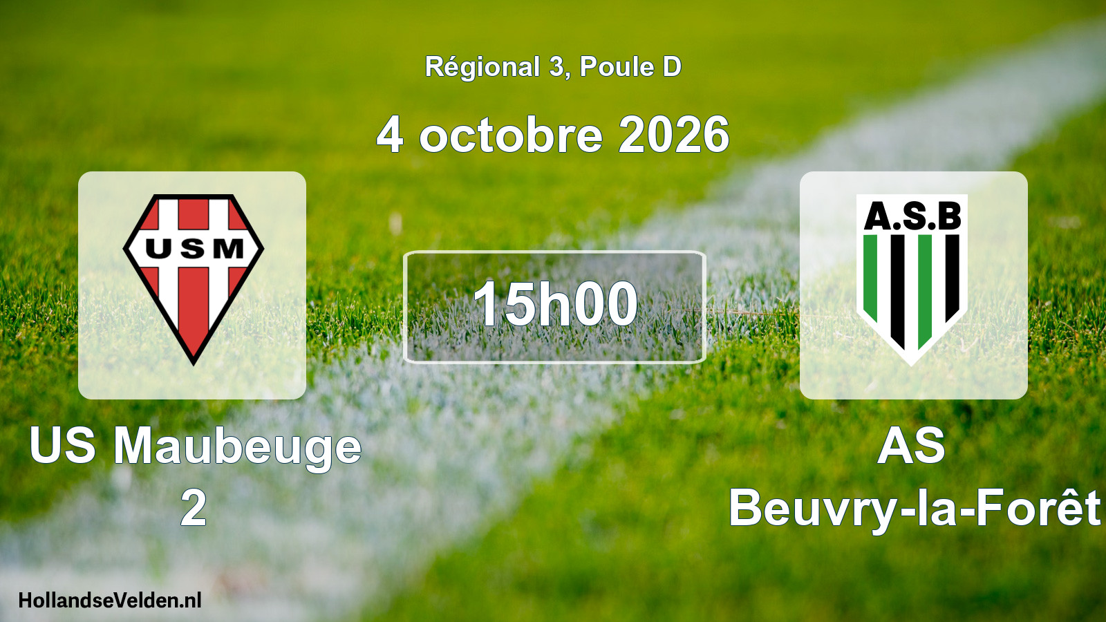 Scheduled Match: US Maubeuge 2 - AS Beuvry-la-Forêt (4 October 2026)