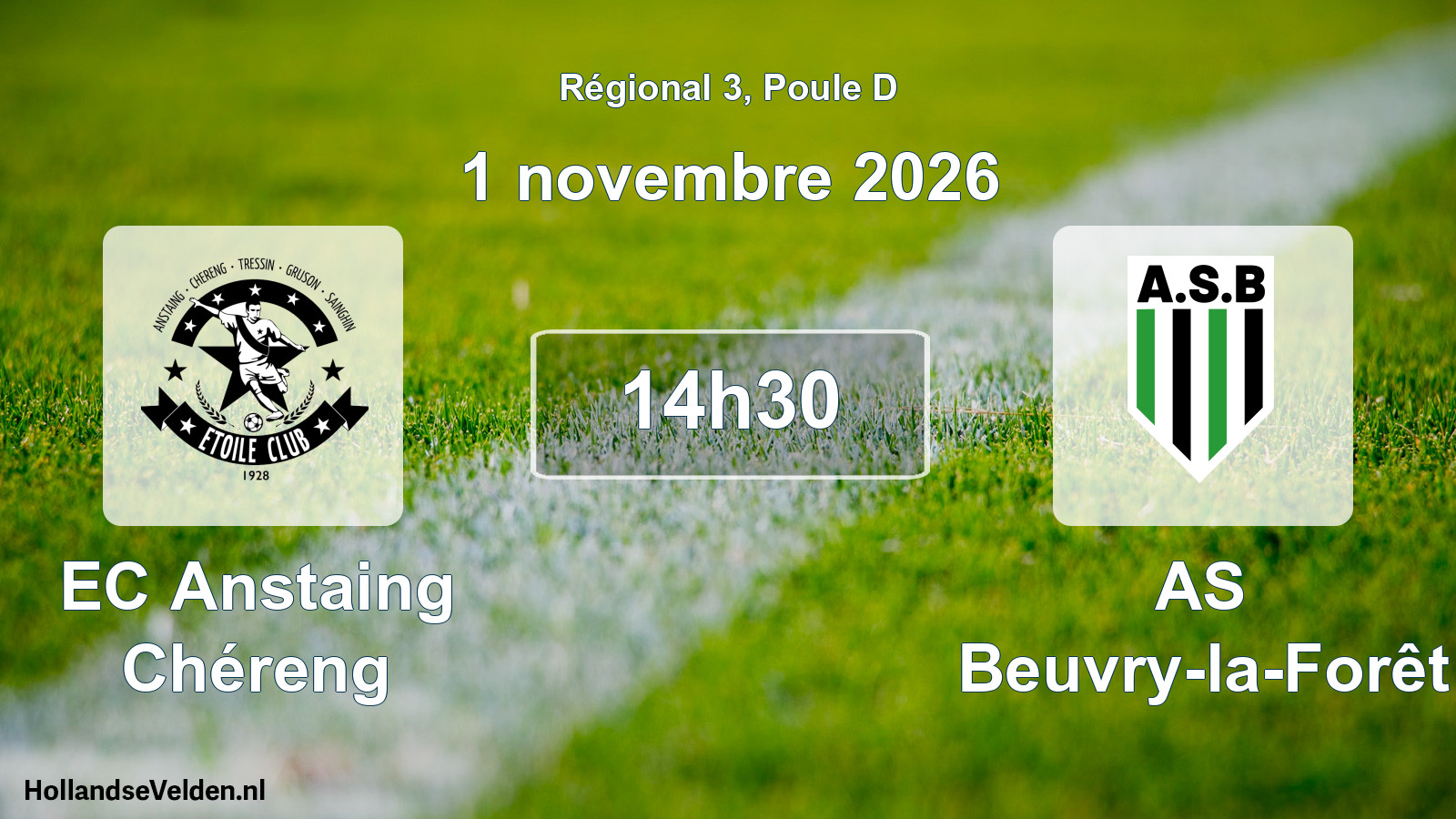 Scheduled Match: EC Anstaing Chéreng - AS Beuvry-la-Forêt (1 November 2026)