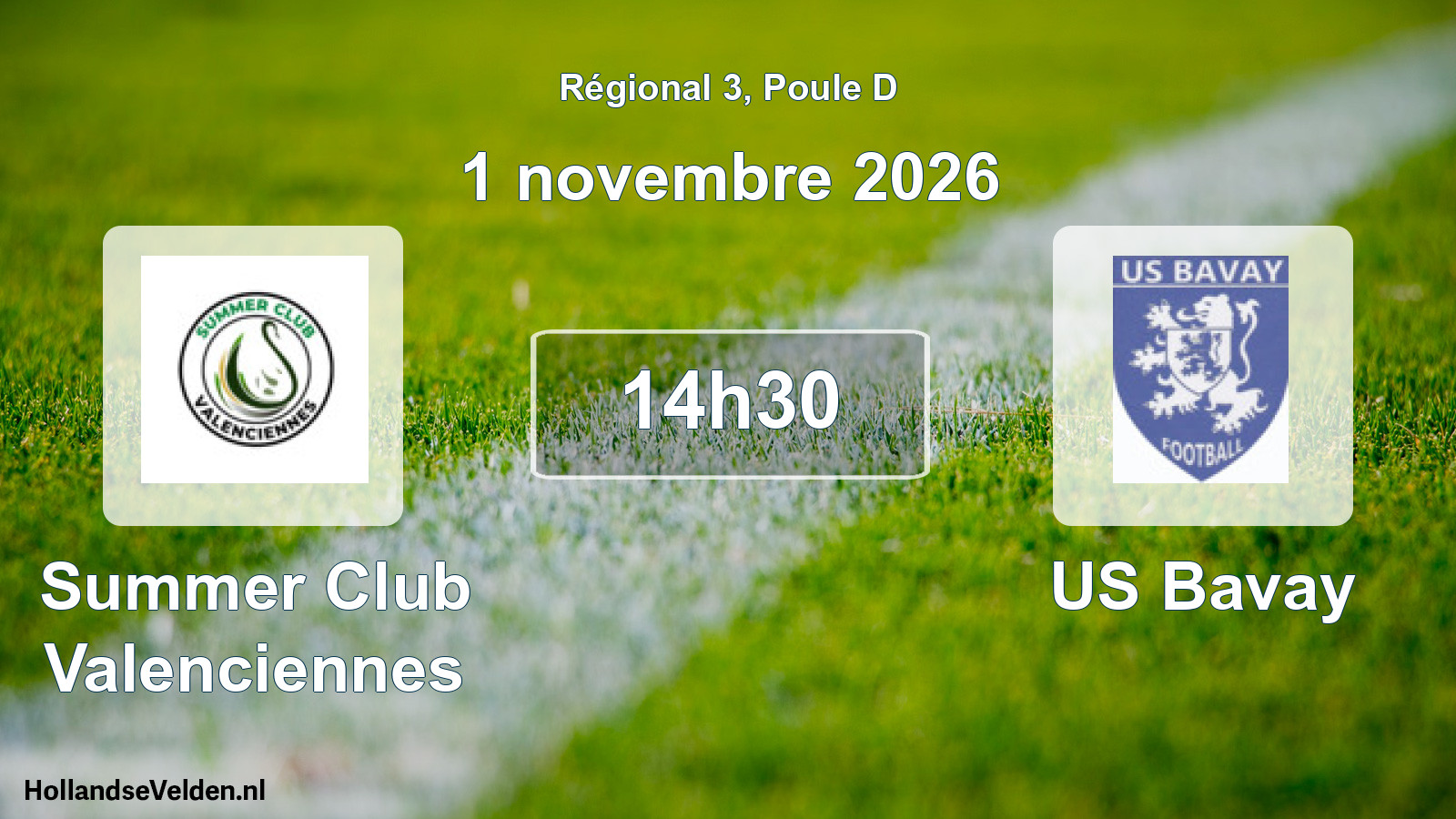Scheduled Match: Summer Club Valenciennes - US Bavay (1 November 2026)