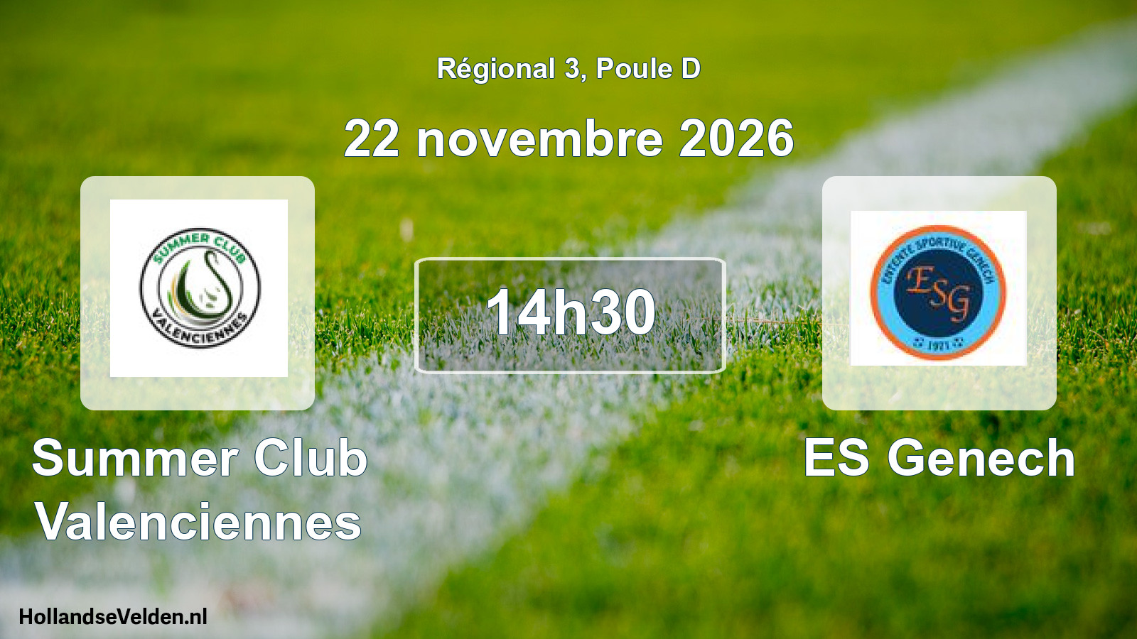Geplande wedstrijd: Summer Club Valenciennes - ES Genech (22 november 2026)