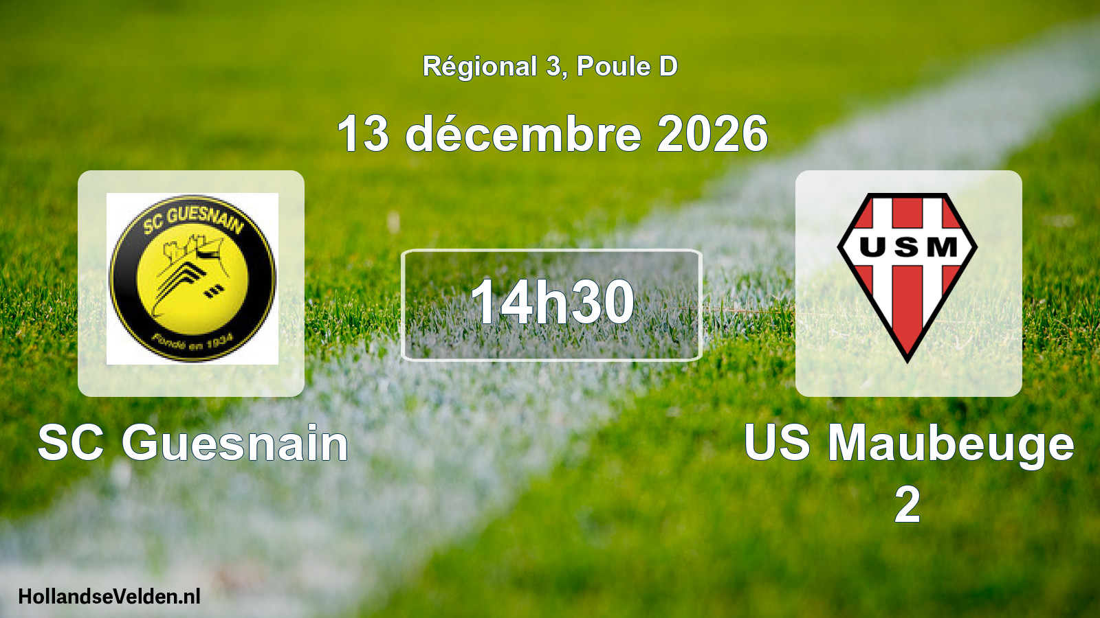 Scheduled Match: SC Guesnain - US Maubeuge 2 (13 December 2026)