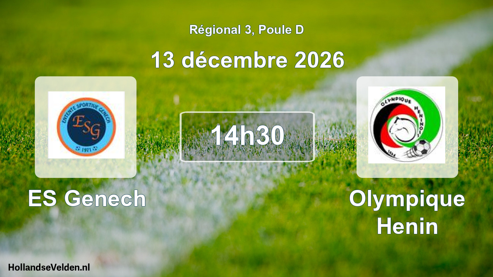 Scheduled Match: ES Genech - Olympique Henin (13 December 2026)