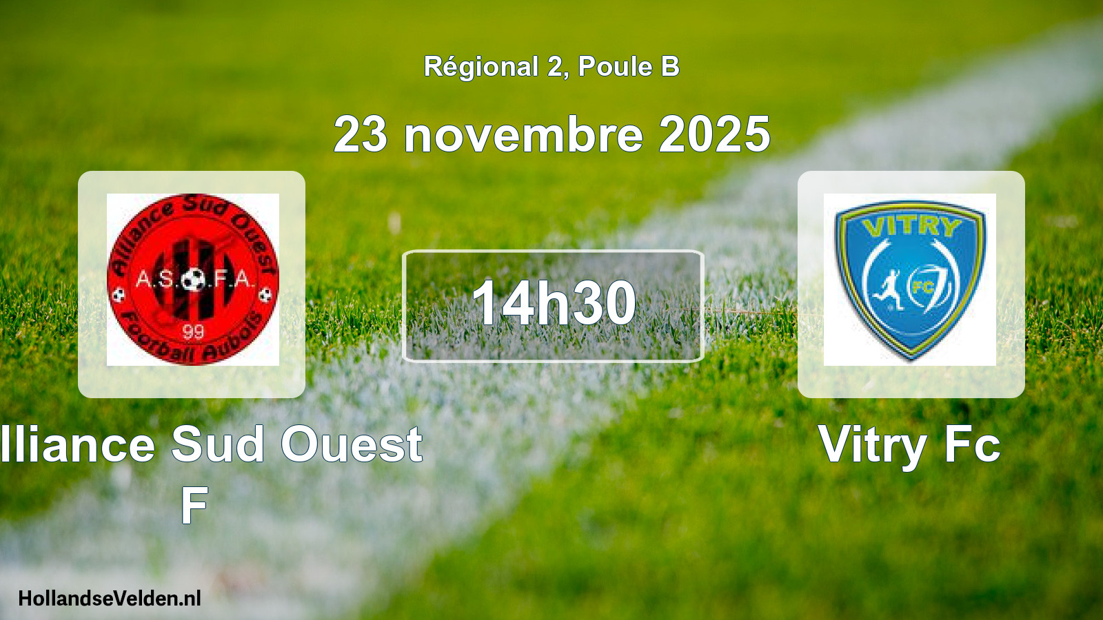 Scheduled Match: Alliance Sud Ouest F - Vitry Fc (23 November 2025)