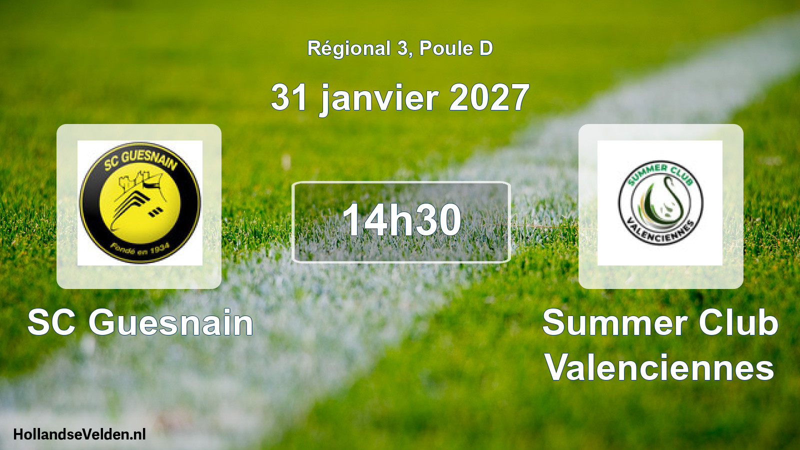 Scheduled Match: SC Guesnain - Summer Club Valenciennes (31 January 2027)