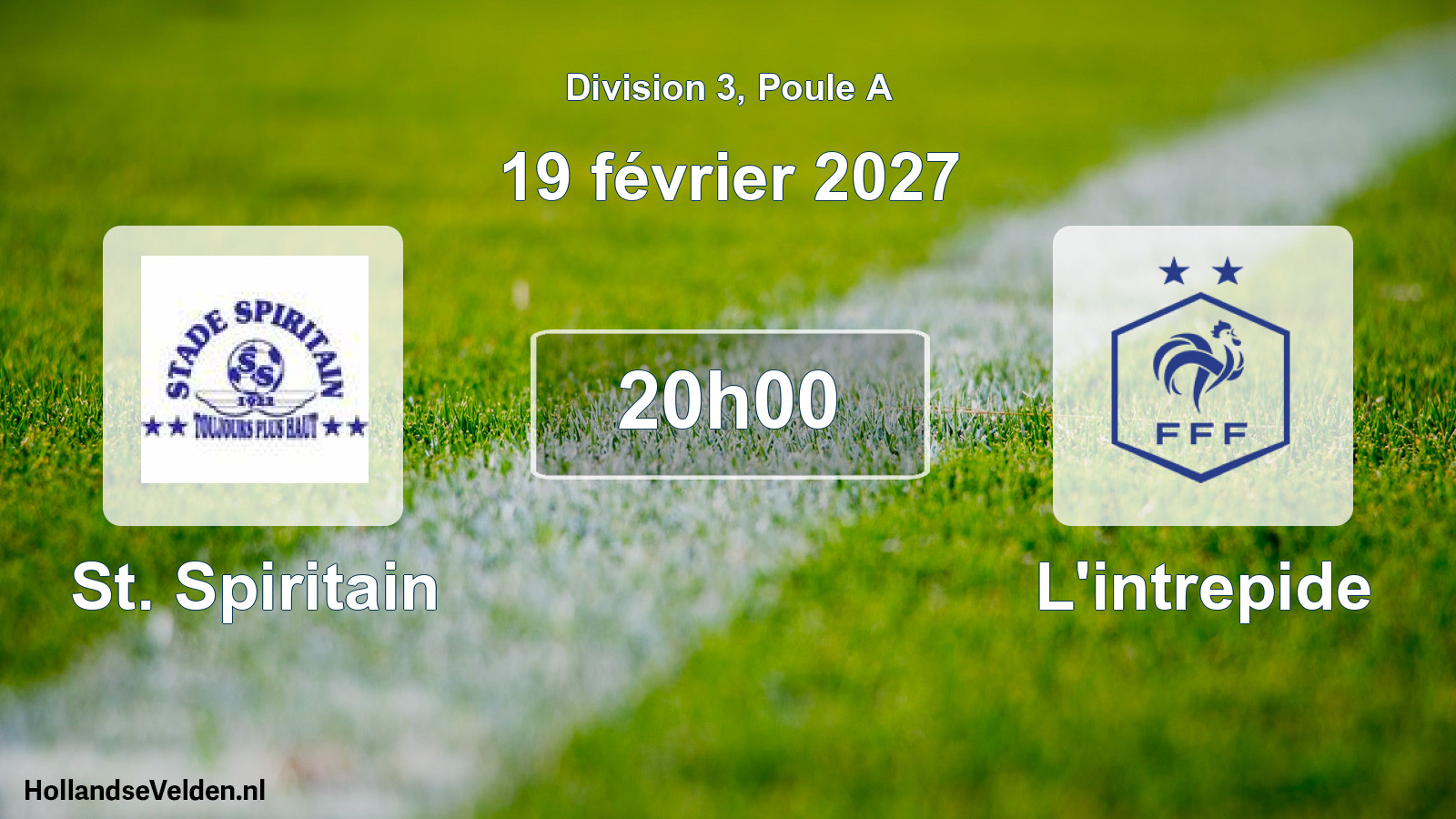 Match programmé: St. Spiritain - L'intrepide (19 février 2027)