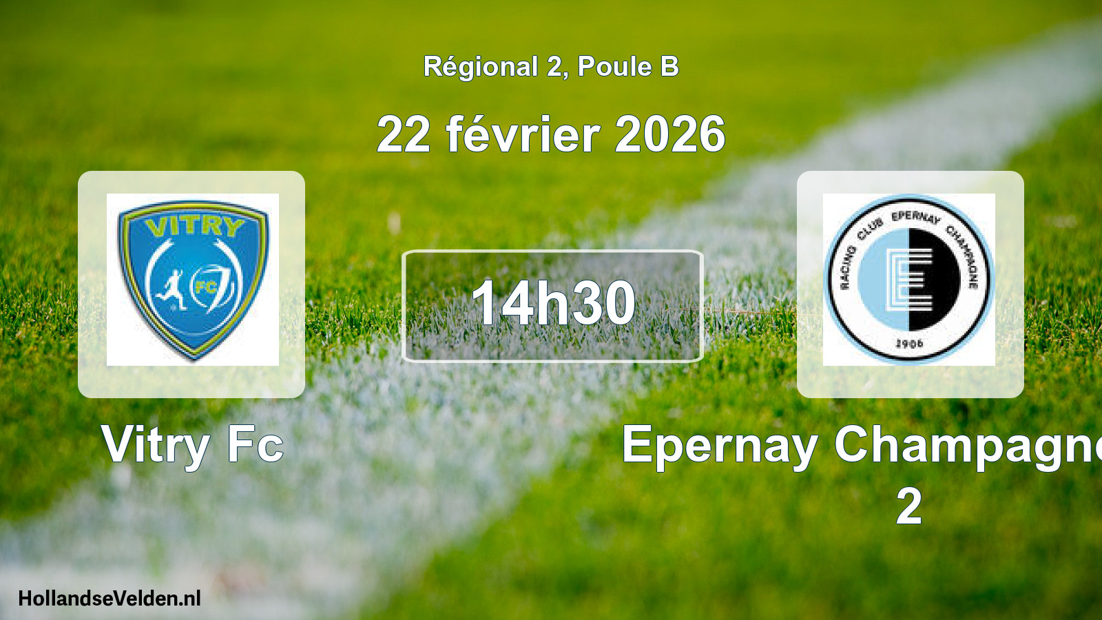 Geplande wedstrijd: Vitry Fc - Epernay Champagne Rc 2 (22 février 2026)