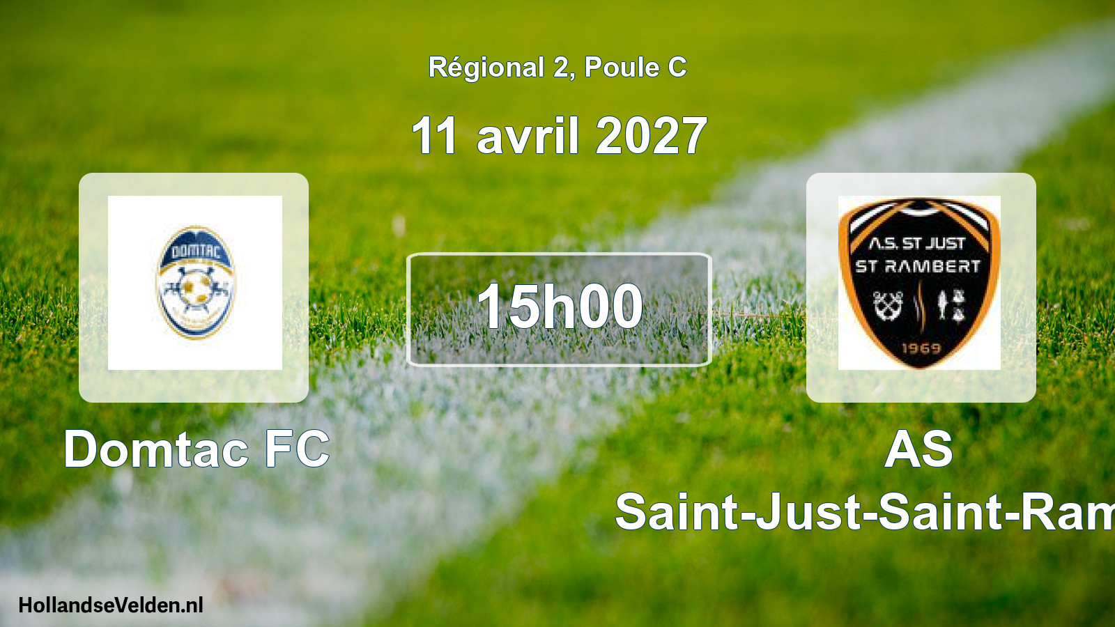 Match programmé: Domtac FC - AS Saint-Just-Saint-Rambert (11 avril 2027)