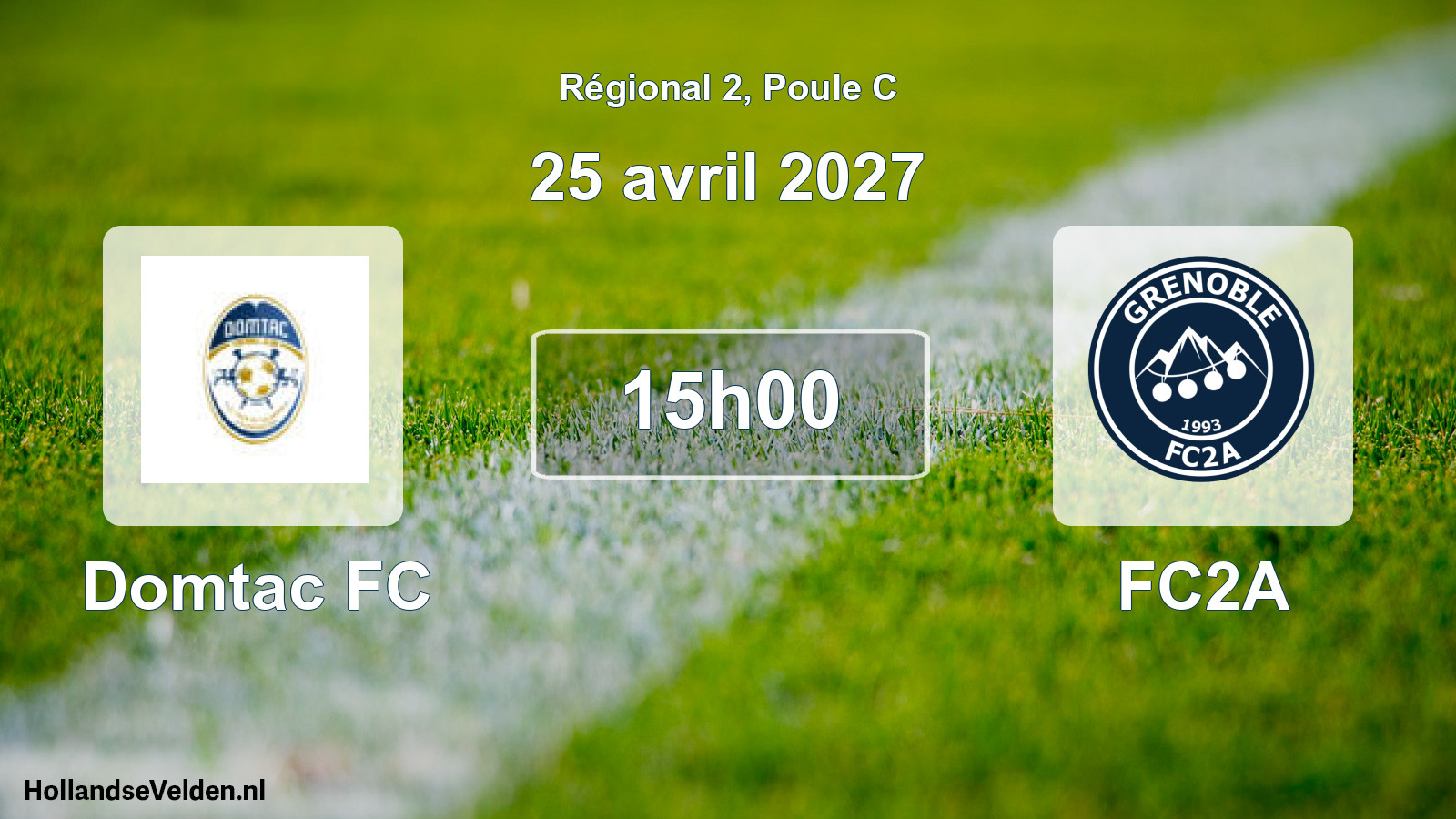 Match programmé: Domtac FC - FC2A (25 avril 2027)