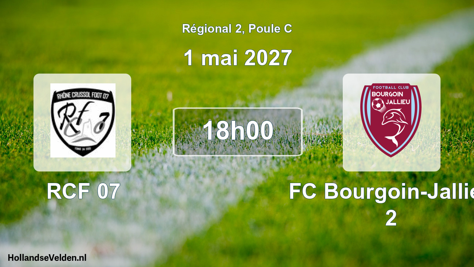 Match programmé: RCF 07 - FC Bourgoin-Jallieu 2 (1 mai 2027)