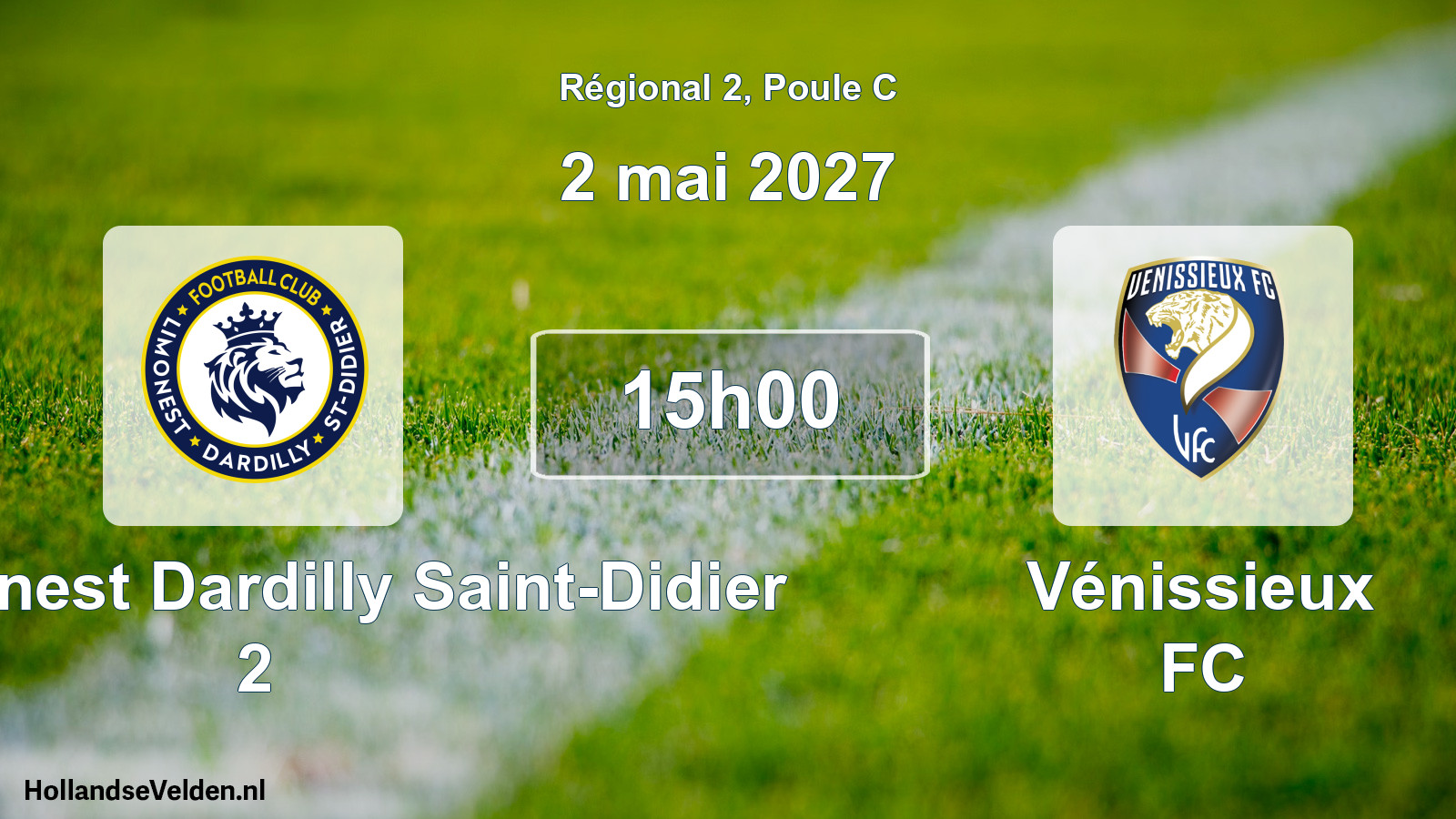 Match programmé: FC Limonest Dardilly Saint-Didier 2 - Vénissieux FC (2 mai 2027)