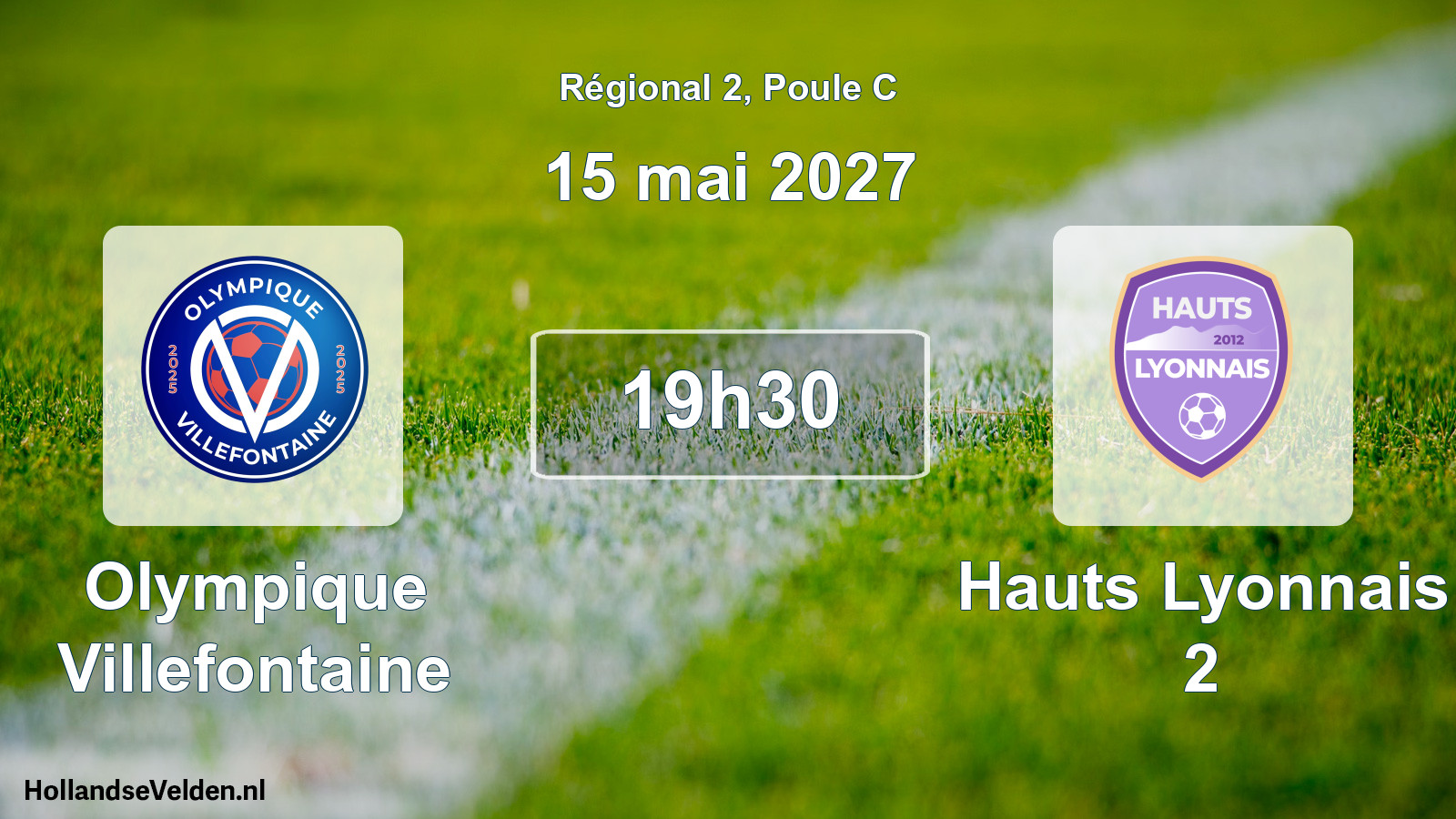 Match programmé: Olympique Villefontaine - Hauts Lyonnais 2 (15 mai 2027)