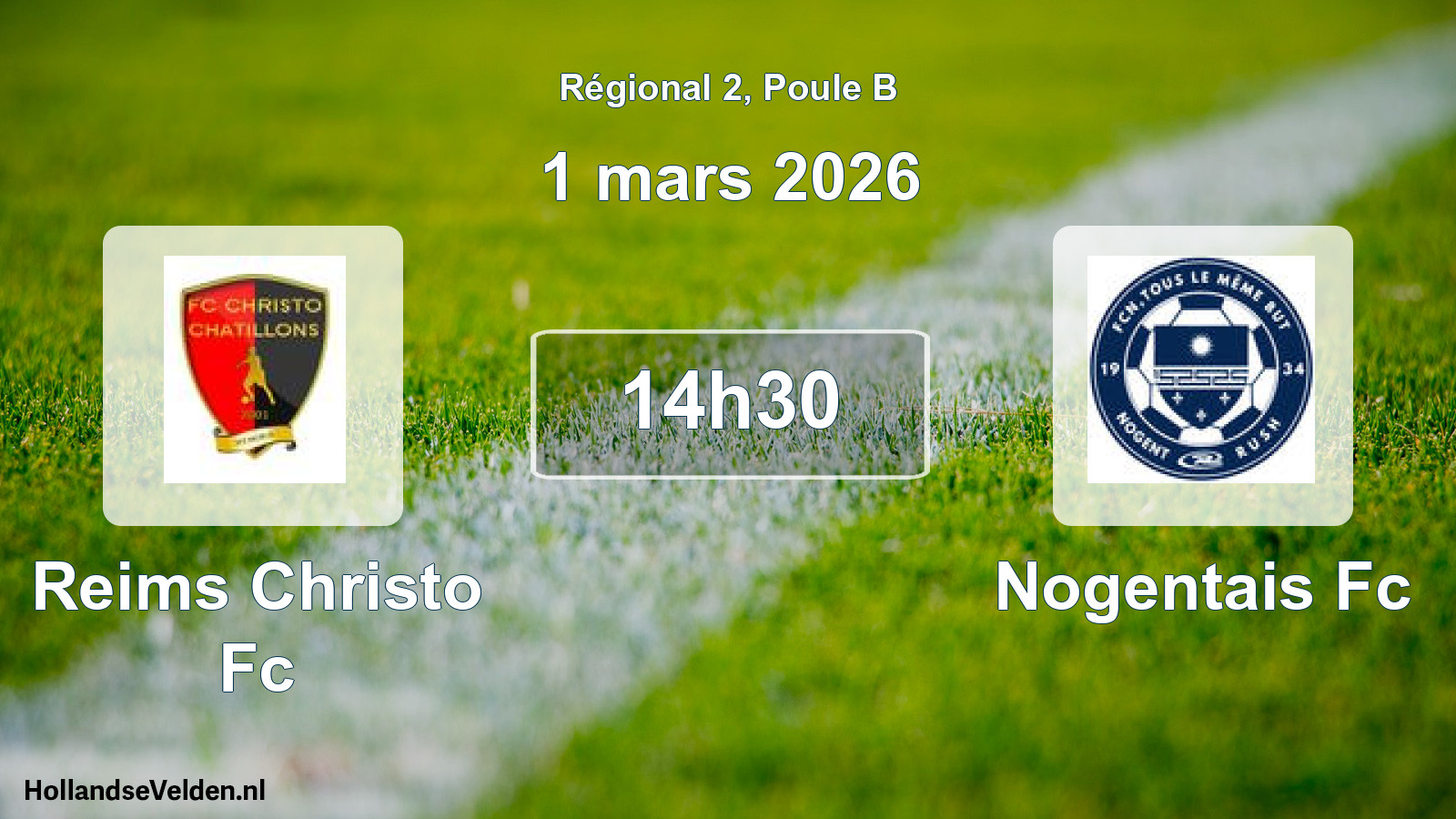 Geplande wedstrijd: Reims Christo Fc - Nogentais Fc (1 mars 2026)