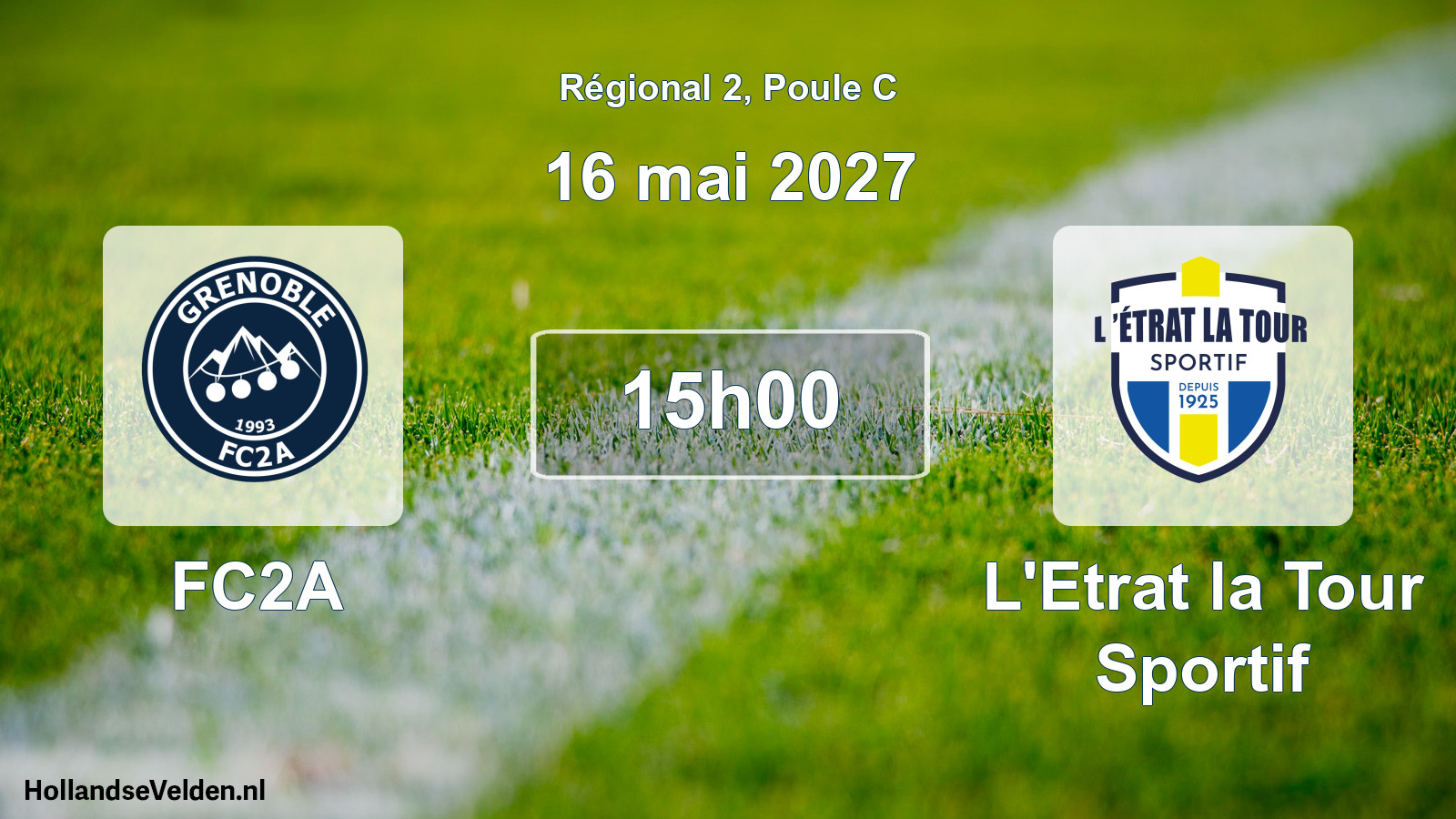 Match programmé: FC2A - L'Etrat la Tour Sportif (16 mai 2027)