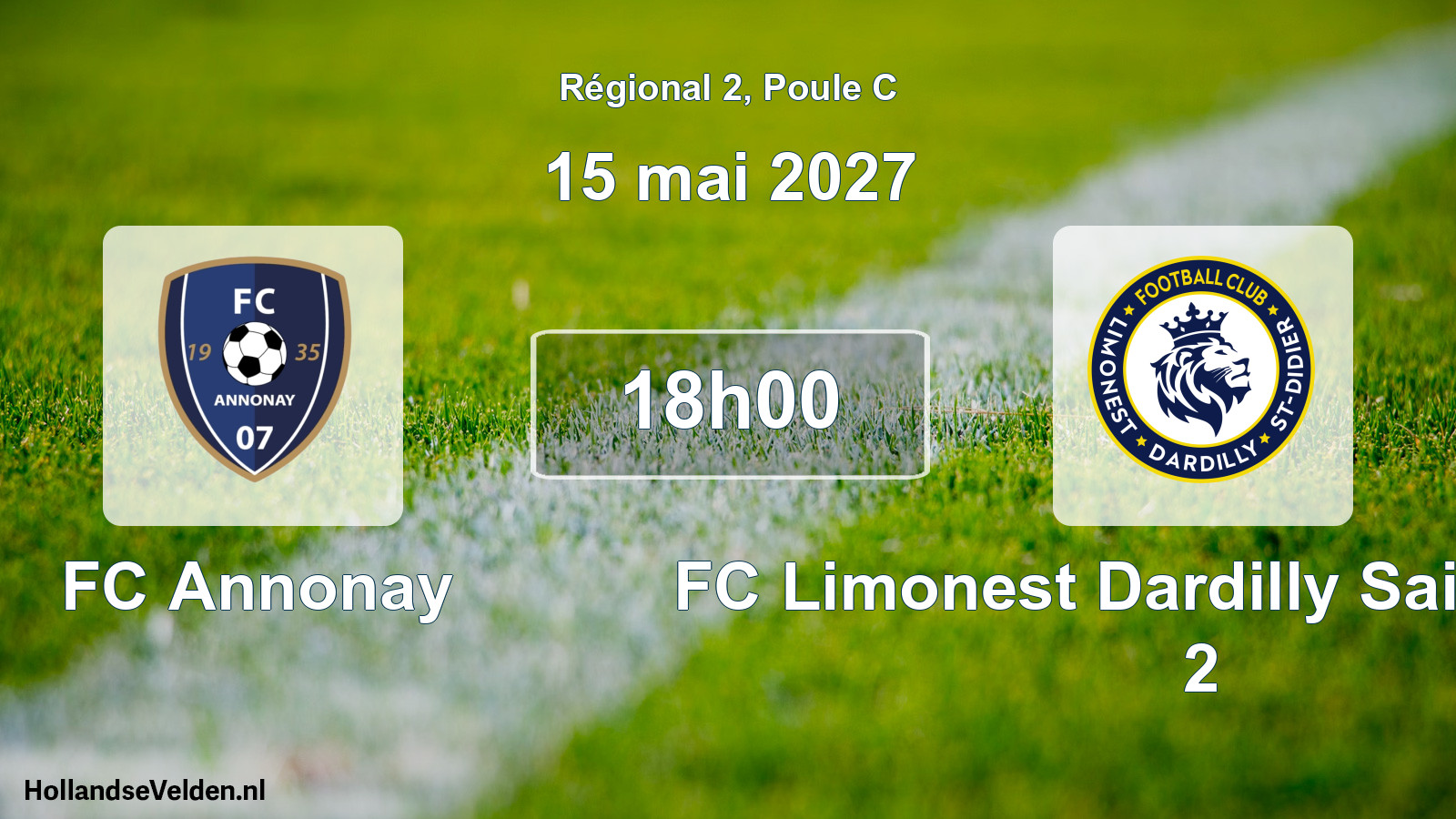 Match programmé: FC Annonay - FC Limonest Dardilly Saint-Didier 2 (15 mai 2027)