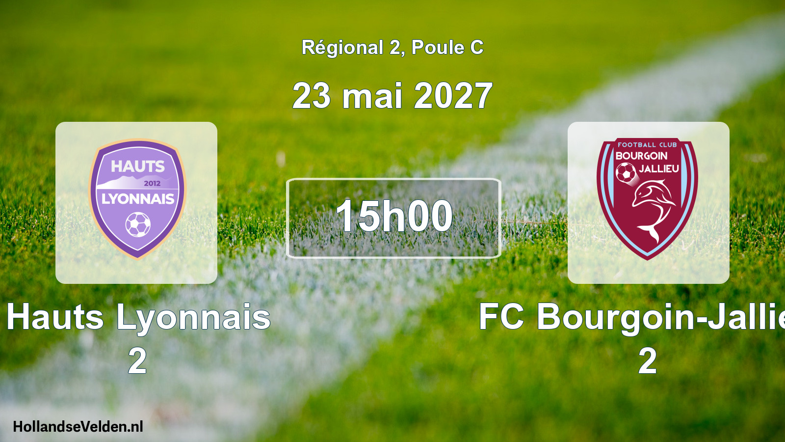 Match programmé: Hauts Lyonnais 2 - FC Bourgoin-Jallieu 2 (23 mai 2027)