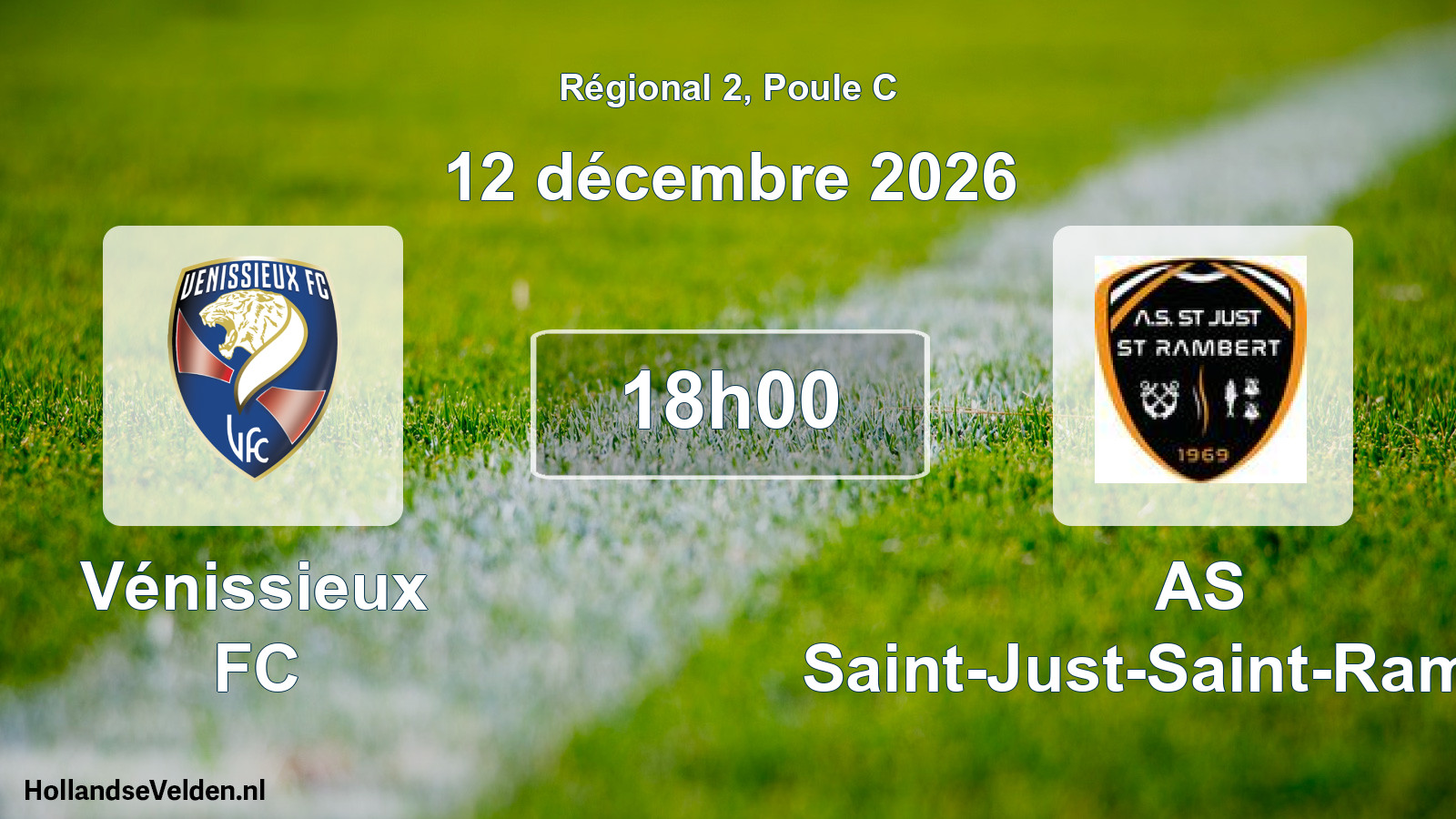 Match programmé: Vénissieux FC - AS Saint-Just-Saint-Rambert (12 décembre 2026)