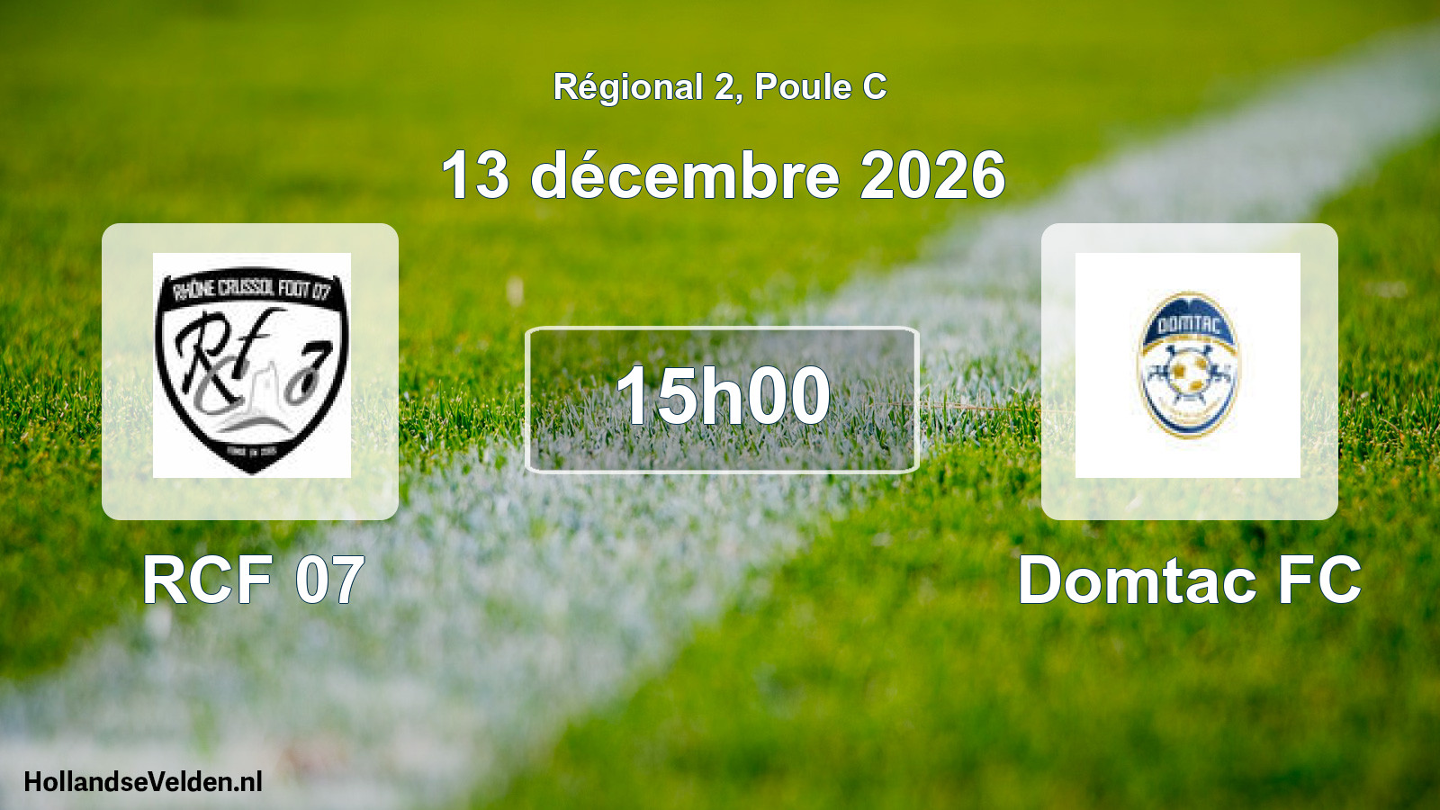 Scheduled Match: RCF 07 - Domtac FC (13 December 2026)