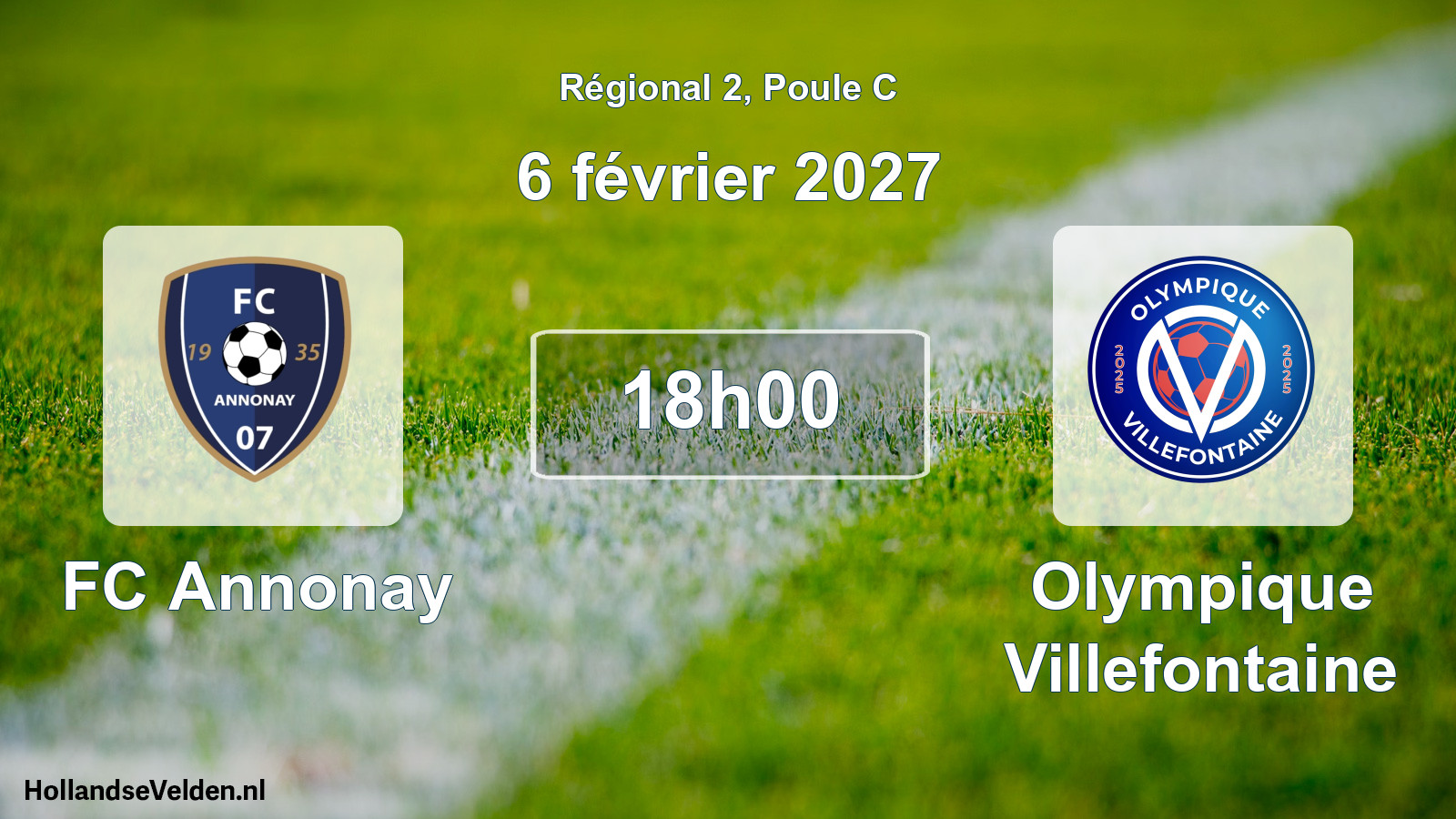 Scheduled Match: FC Annonay - Olympique Villefontaine (6 February 2027)