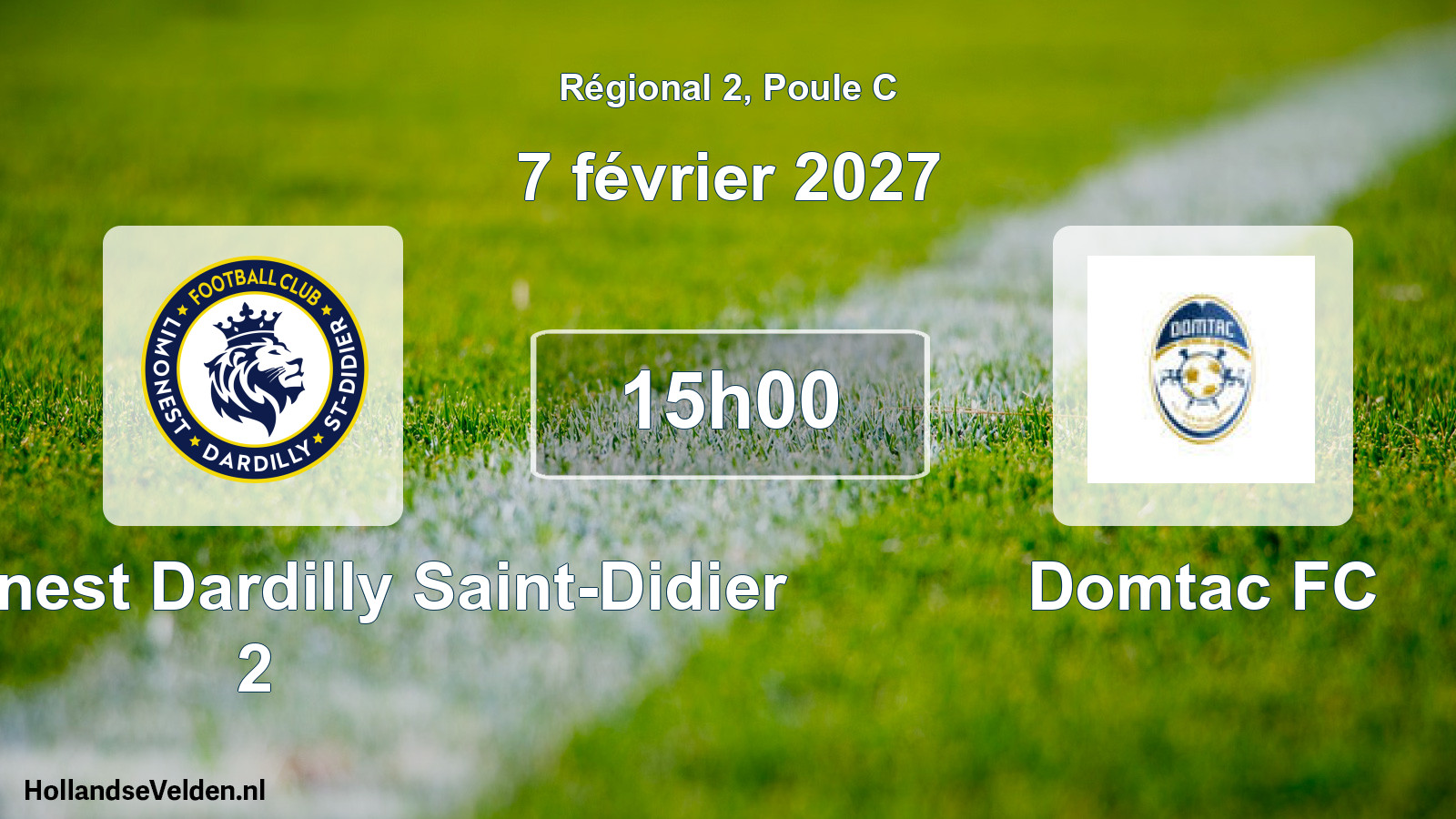 Match programmé: FC Limonest Dardilly Saint-Didier 2 - Domtac FC (7 février 2027)