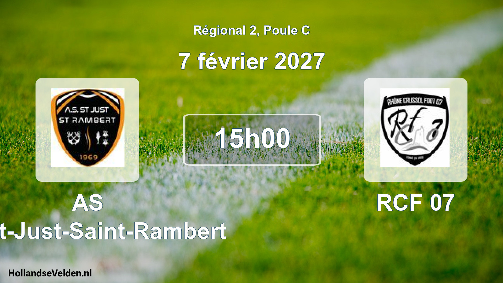 Match programmé: AS Saint-Just-Saint-Rambert - RCF 07 (7 février 2027)