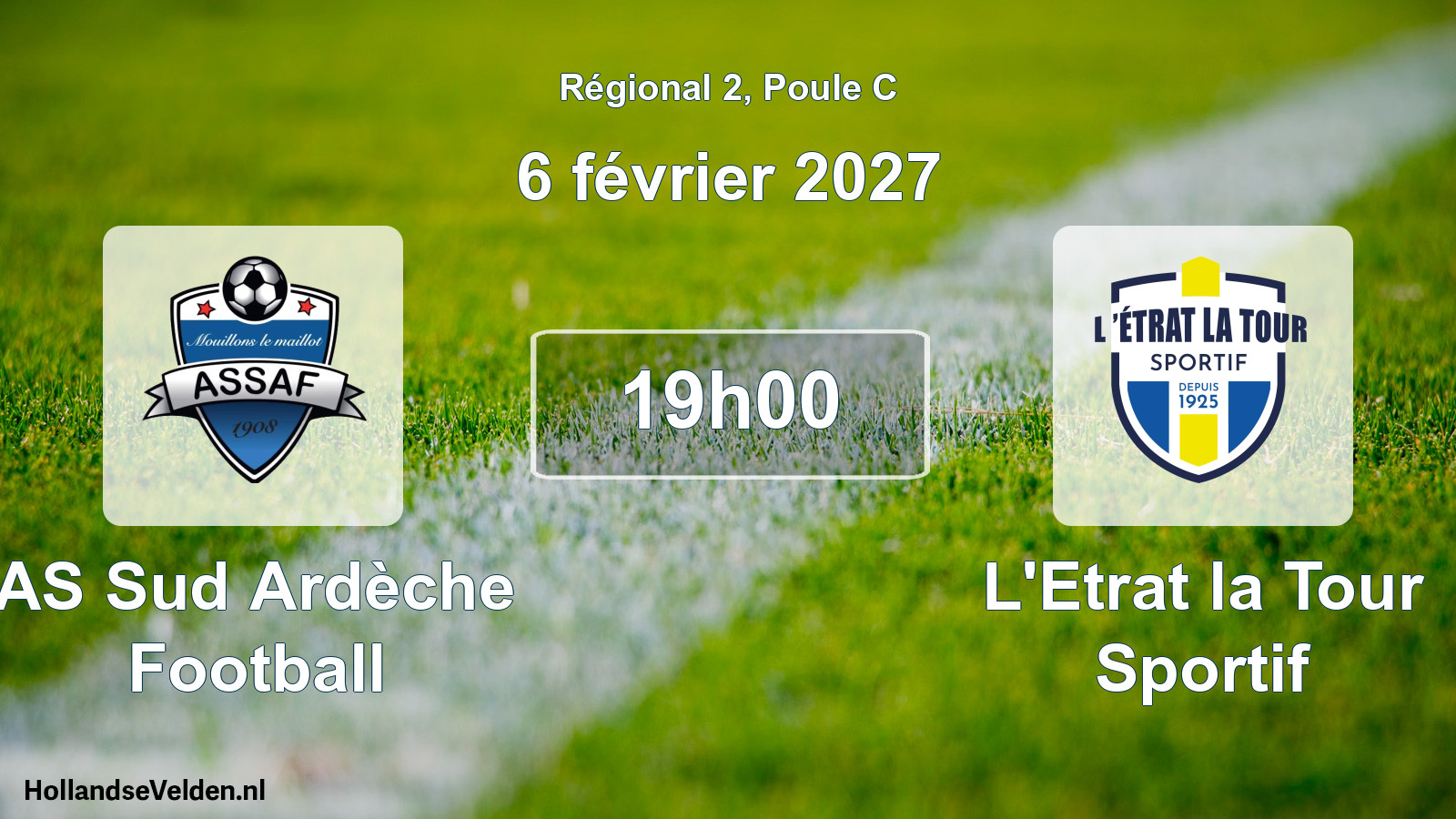 Scheduled Match: AS Sud Ardèche Football - L'Etrat la Tour Sportif (6 February 2027)