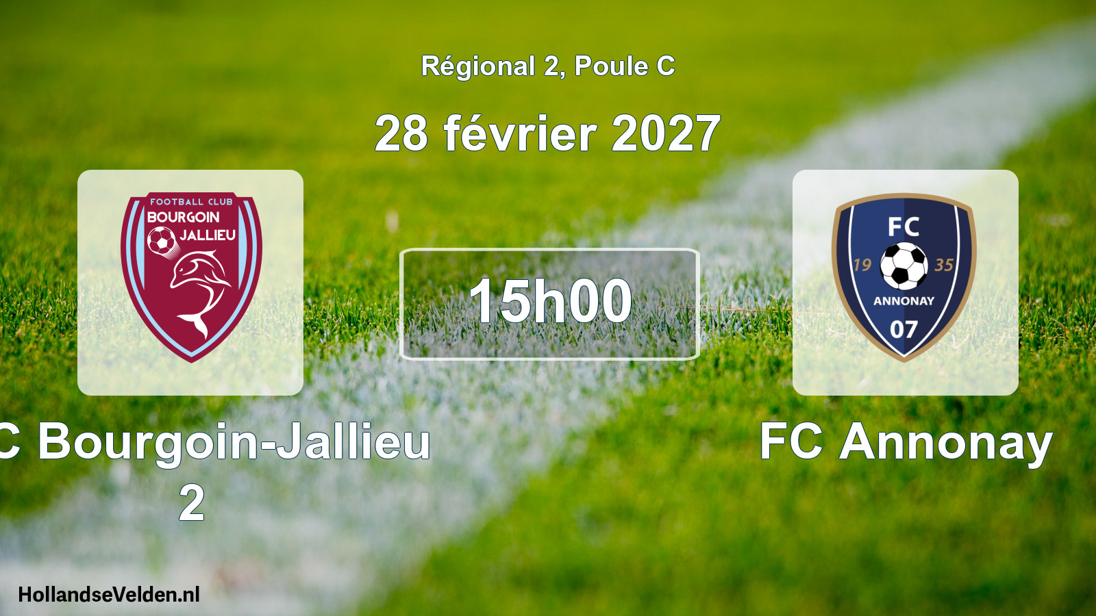 Scheduled Match: FC Bourgoin-Jallieu 2 - FC Annonay (28 February 2027)