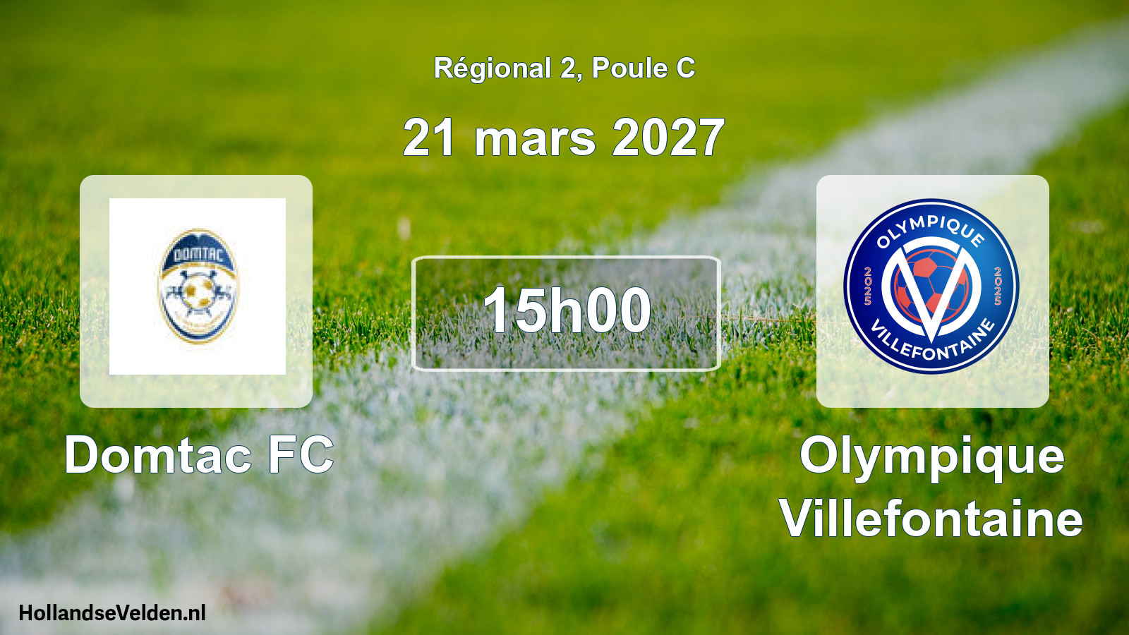 Scheduled Match: Domtac FC - Olympique Villefontaine (21 March 2027)