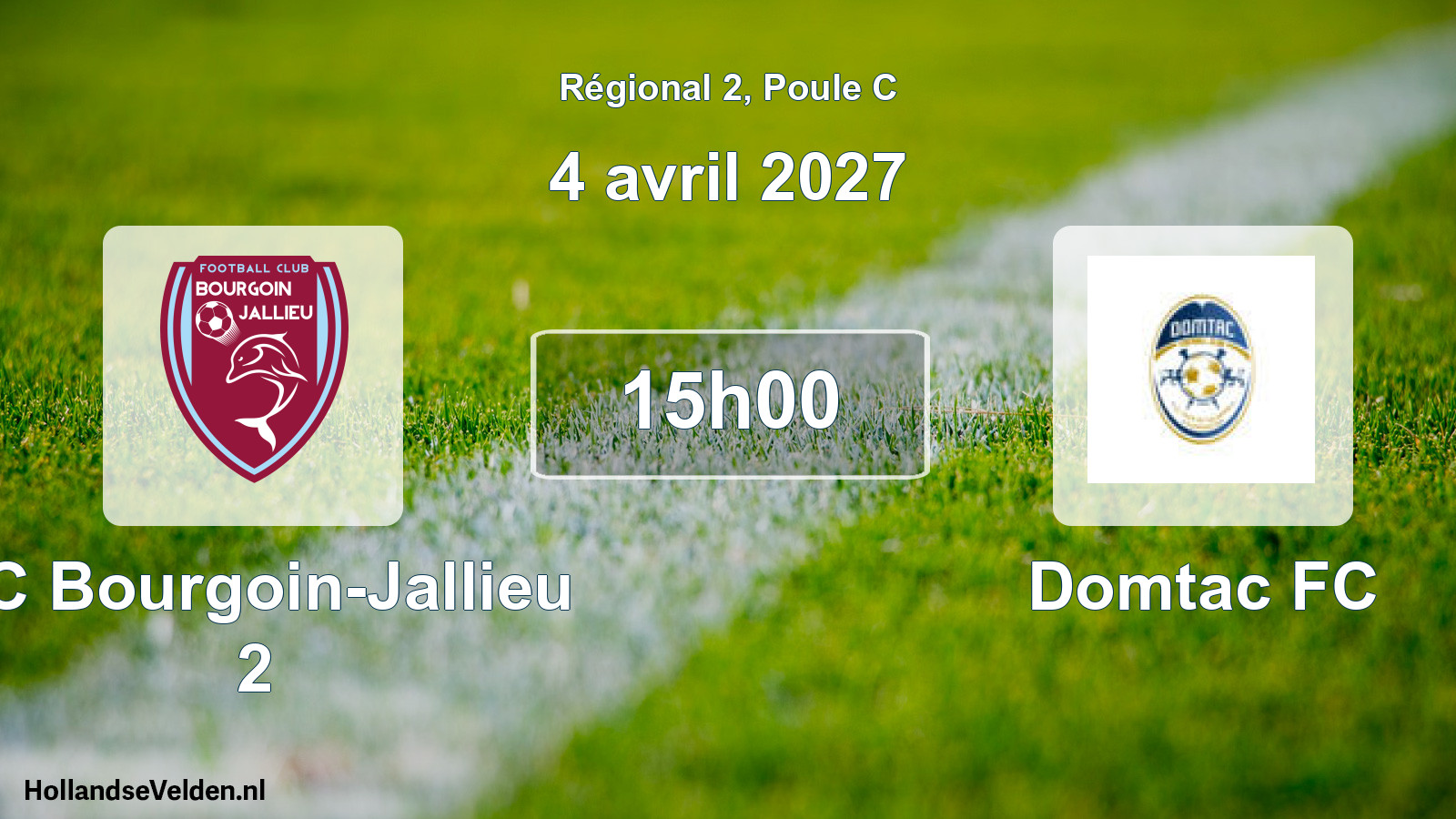 Match programmé: FC Bourgoin-Jallieu 2 - Domtac FC (4 avril 2027)