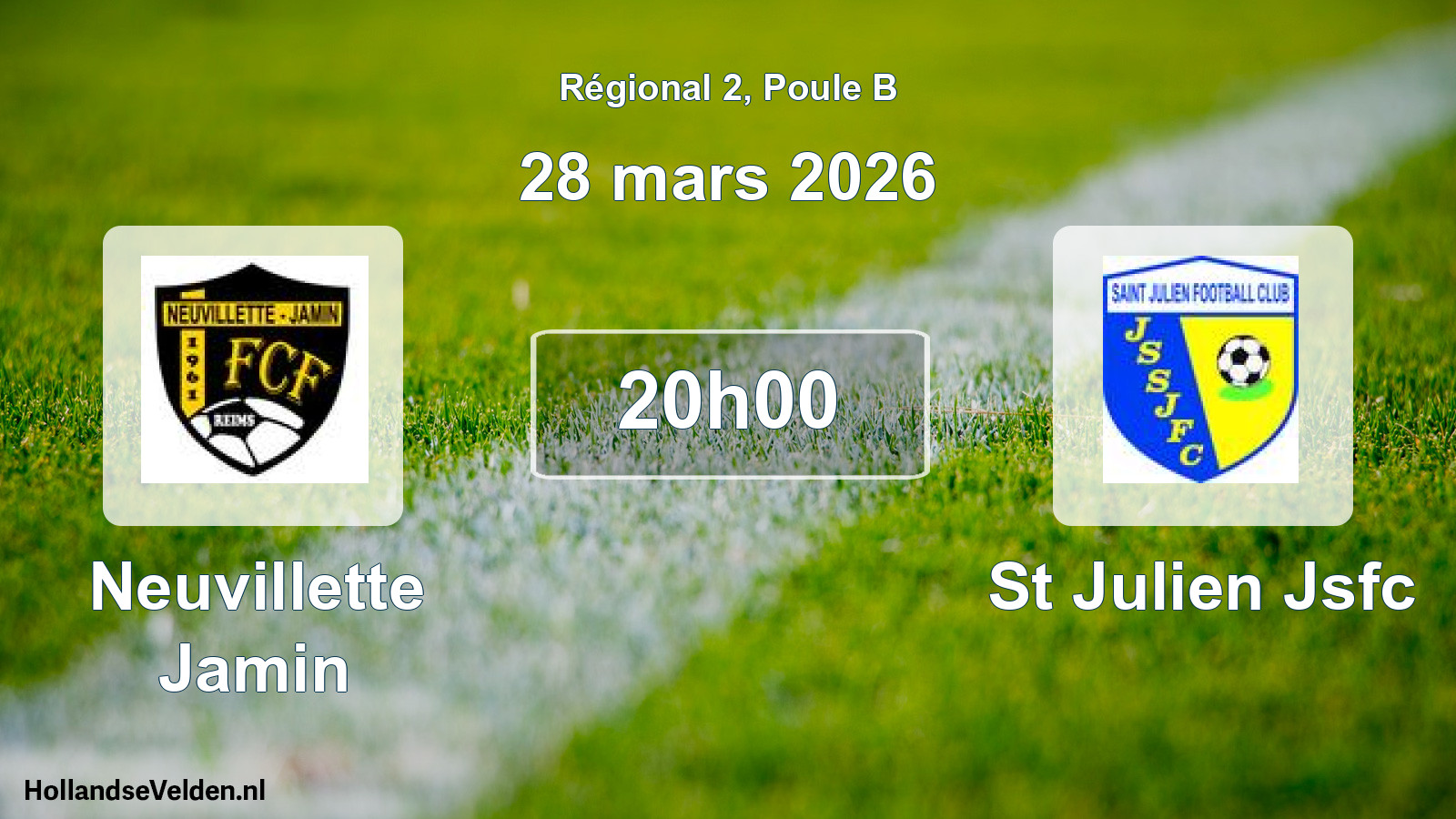 Scheduled Match: Neuvillette Jamin - St Julien Jsfc (28 March 2026)