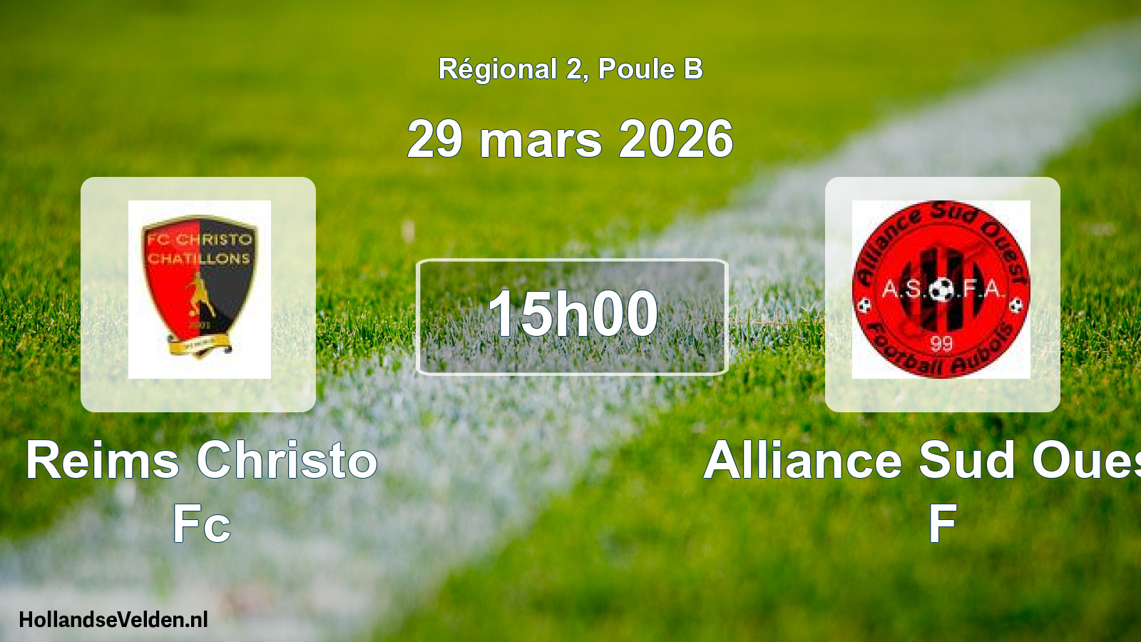 Scheduled Match: Reims Christo Fc - Alliance Sud Ouest F (29 March 2026)