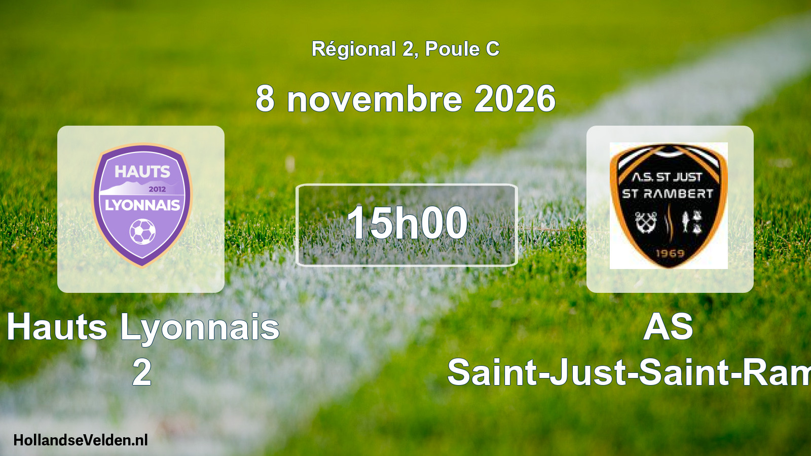 Match programmé: Hauts Lyonnais 2 - AS Saint-Just-Saint-Rambert (8 novembre 2026)