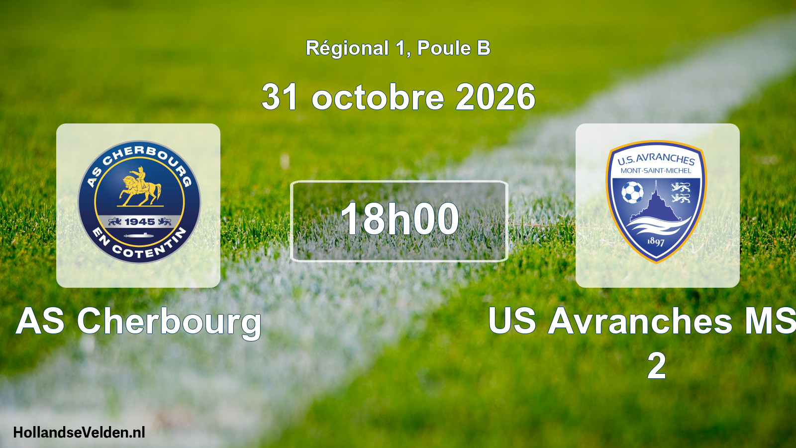Scheduled Match: AS Cherbourg - US Avranches MSM 2 (31 October 2026)