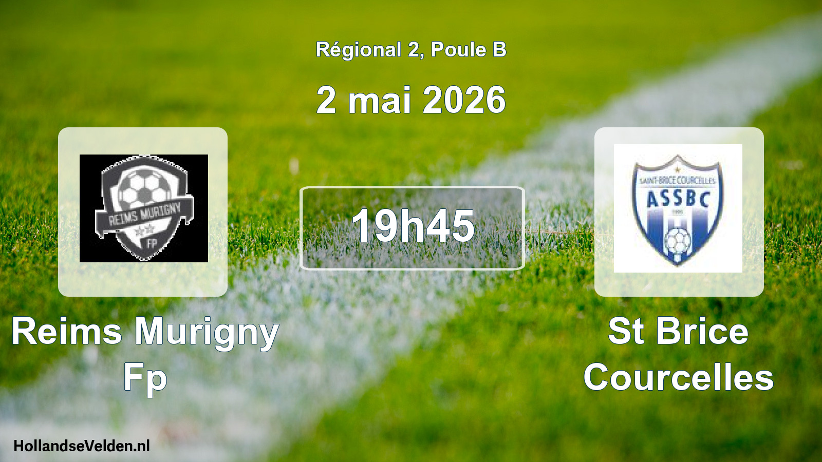 Geplande wedstrijd: Reims Murigny Fp - St Brice Courcelles (2 mei 2026)