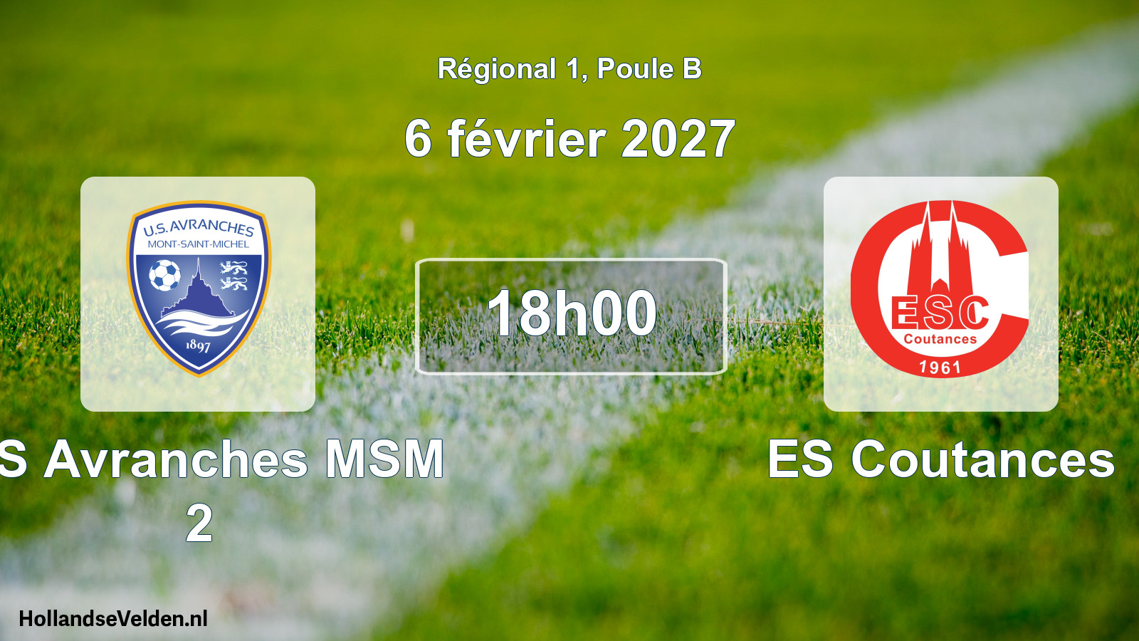 Match programmé: US Avranches MSM 2 - ES Coutances (6 février 2027)