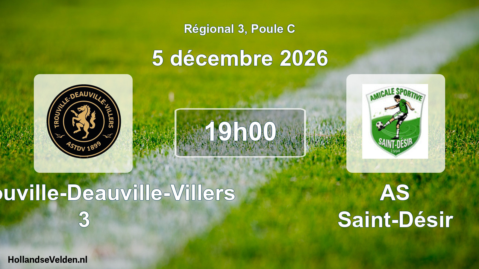 Scheduled Match: AS Trouville-Deauville-Villers 3 - AS Saint-Désir (5 December 2026)
