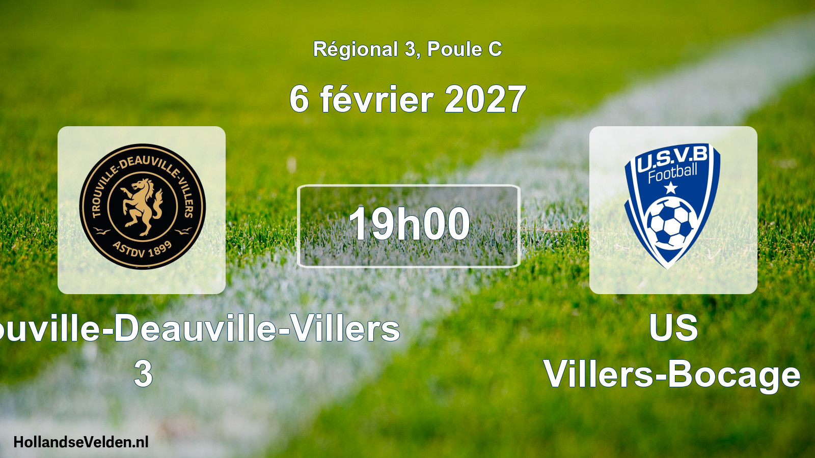 Match programmé: AS Trouville-Deauville-Villers 3 - US Villers-Bocage (6 février 2027)