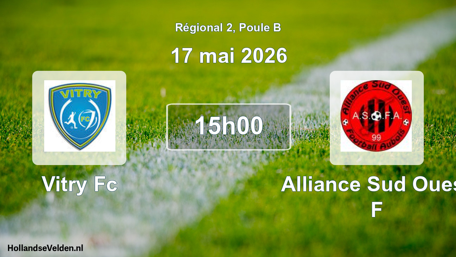 Geplande wedstrijd: Vitry Fc - Alliance Sud Ouest F (17 mai 2026)